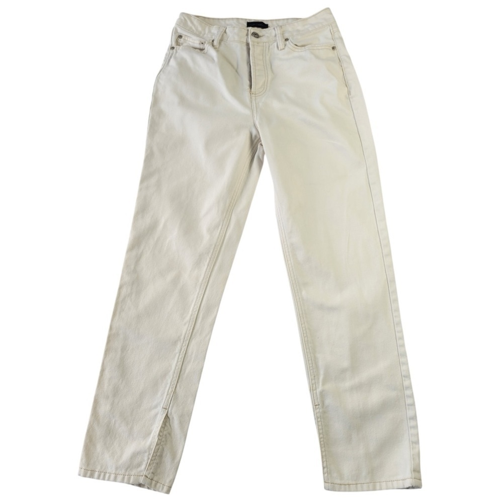 ✅ House of Harlow 1960 100% cotton Cream Slim Leg with slit hem Jeans size 28